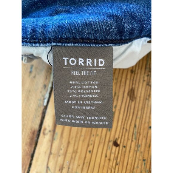 Torrid Womens Super Soft Light Wash Denim Jeggings 16R Skinny Stretch Casual - Picture 5 of 8